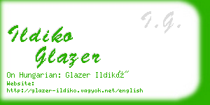 ildiko glazer business card